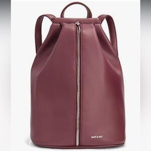 MATT & NAT - Leather Backpack - Burgundy